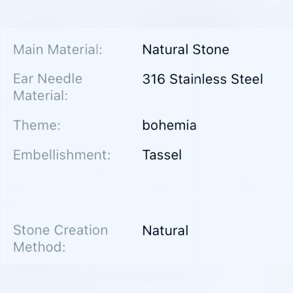 ✨🆕✨ Bohemian Purple Amethyst & Turquoise Natural Stone Ear Hook Earrings ✨ - Picture 8 of 13